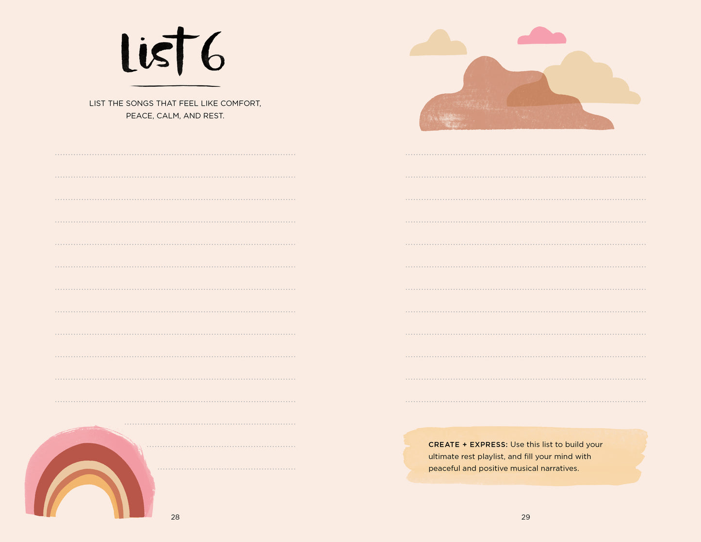 52 Lists for Calm Journal by Moorea Seal