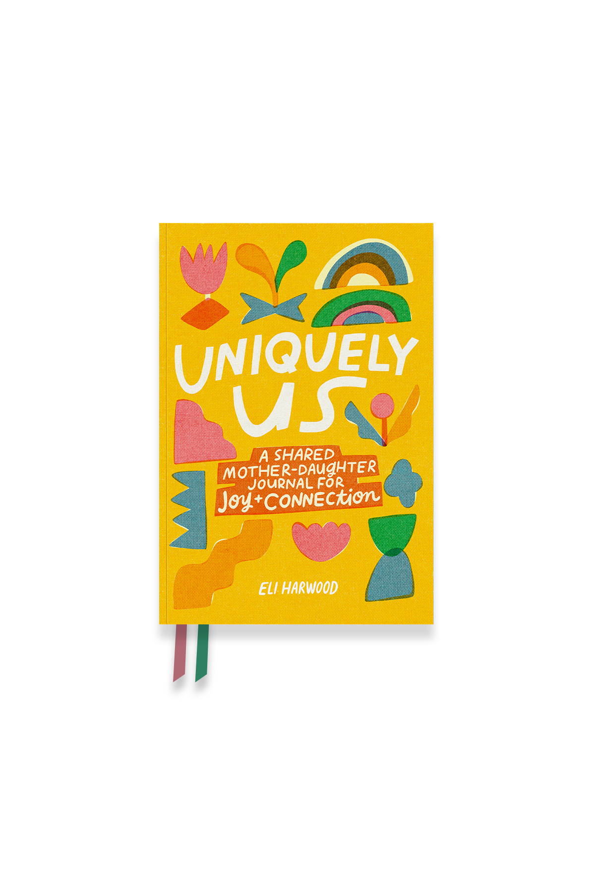 Colorful journal titled 'Uniquely Us' on a white background