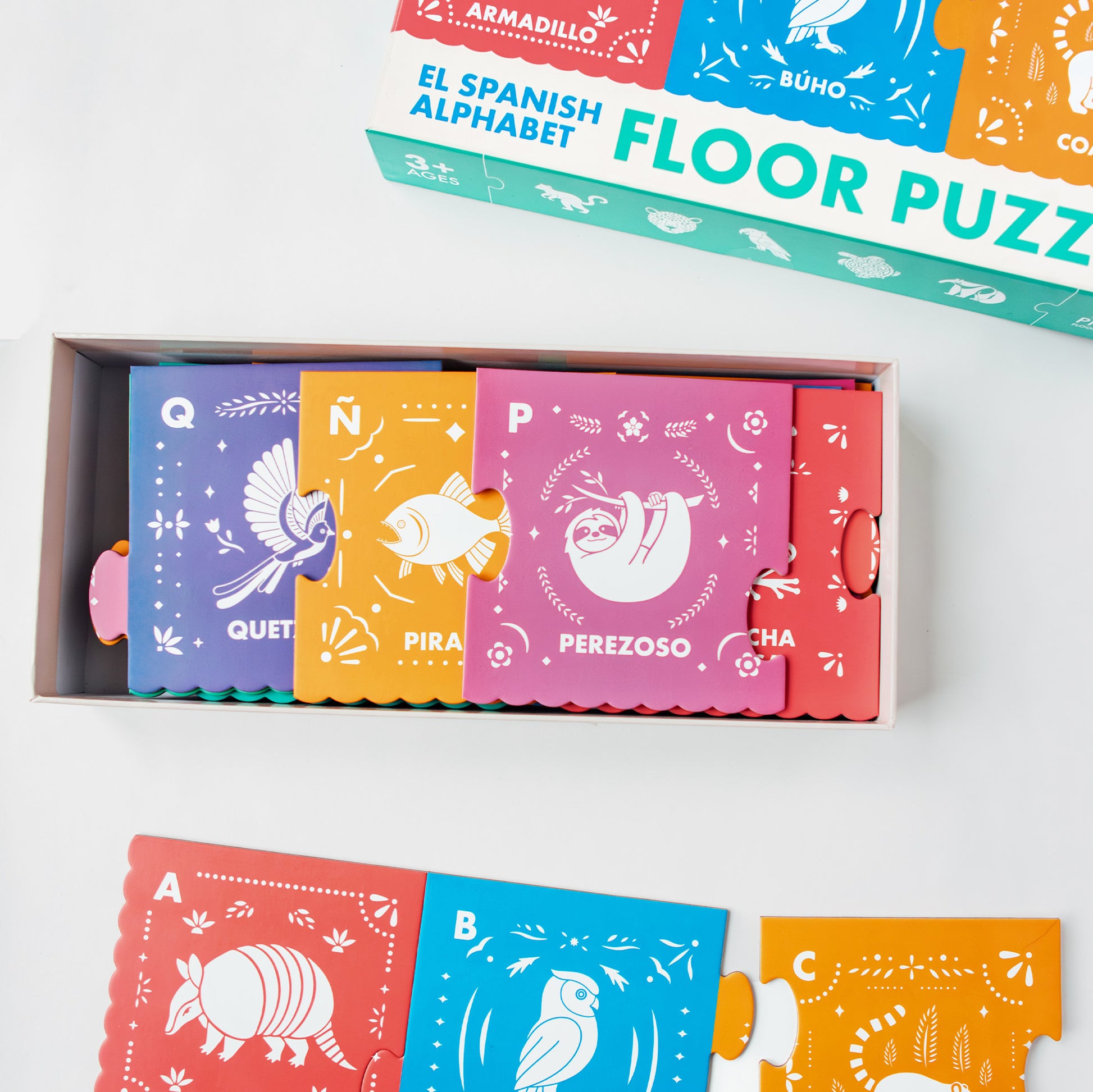 El Spanish Alphabet Jumbo Floor Puzzle available at Blue Star Press