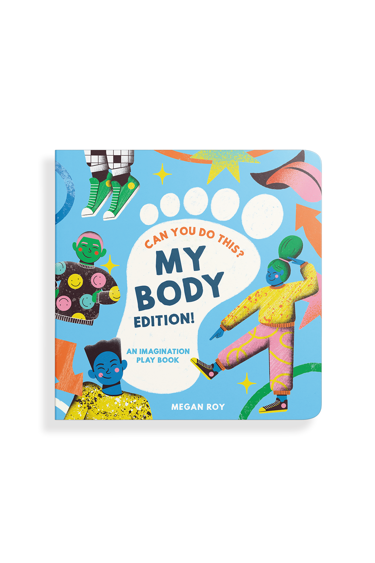 Children's book titled 'Can You Do This? My Body Edition!' with colorful illustrations on a blue background.