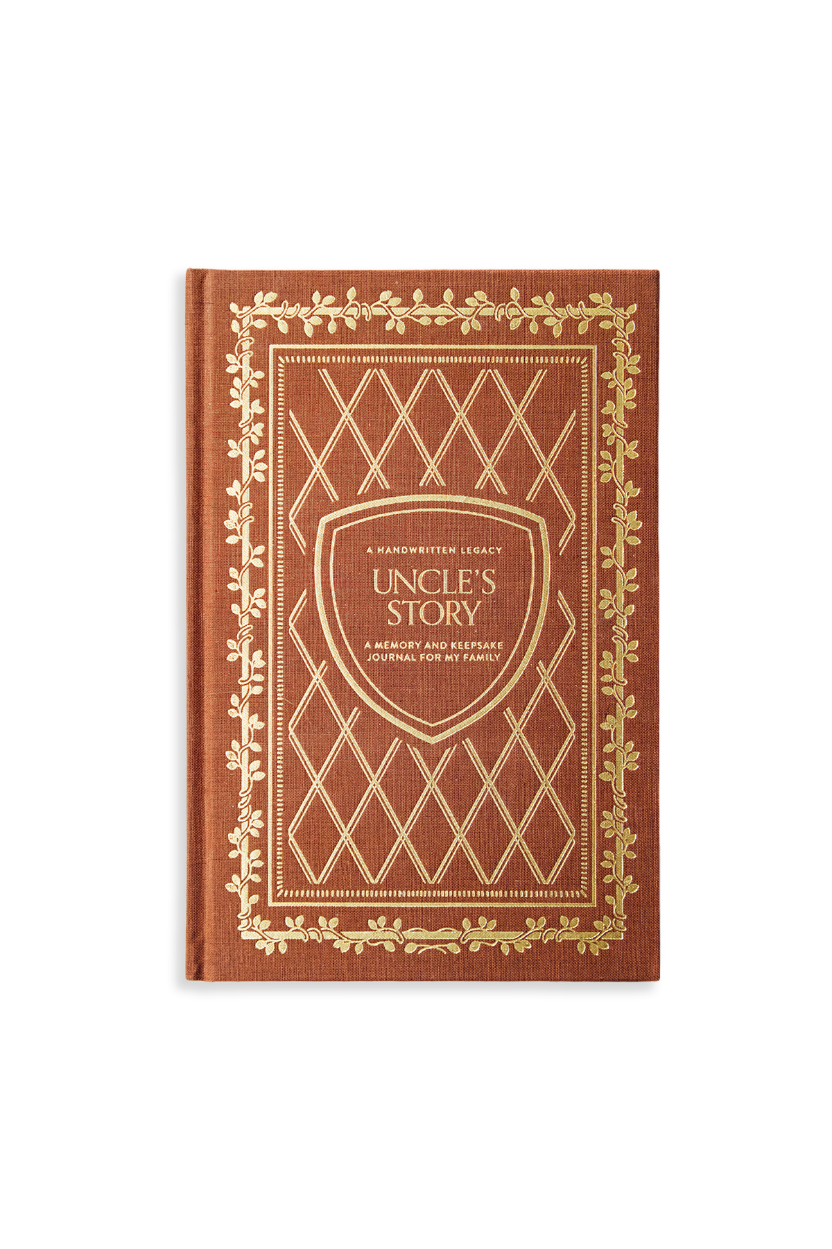 Book titled 'Uncle's Story' with decorative cover on a white background