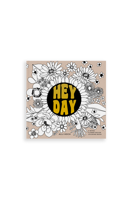 Heyday (Mini) : A Retro Flower Design Coloring Book by Alli Koch