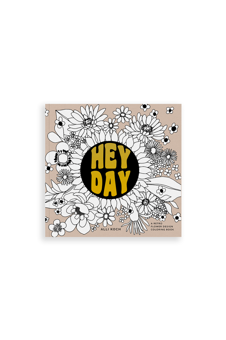 Heyday (Mini) : A Retro Flower Design Coloring Book