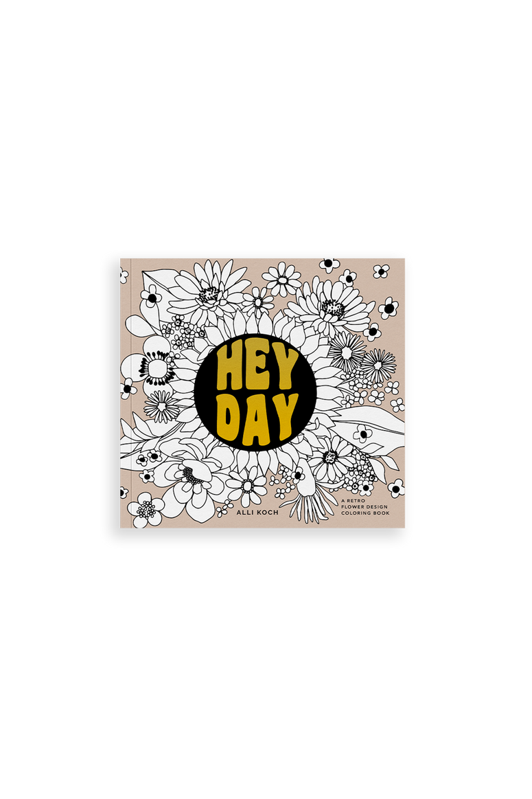 Heyday: A Retro Flower Design Coloring Book