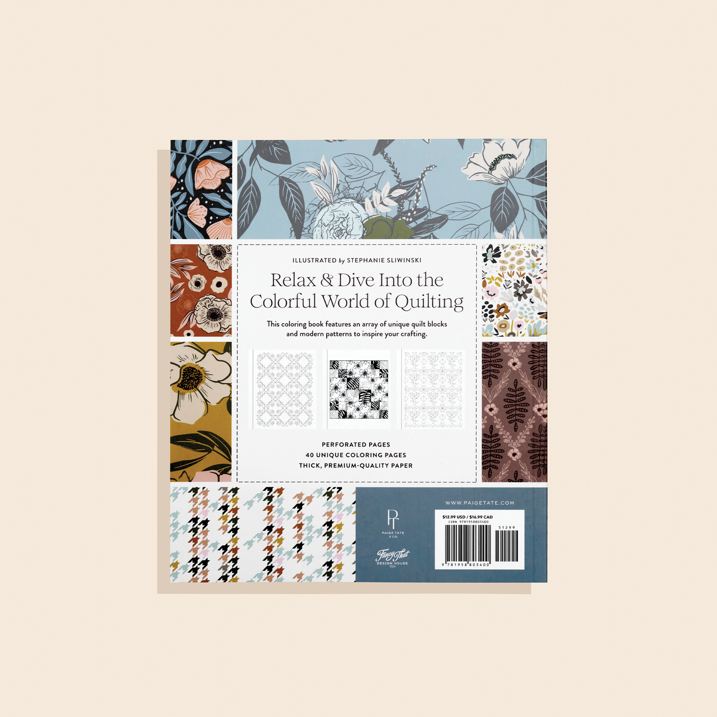 Modern Quilting Coloring Book by Stephanie Sliwinski