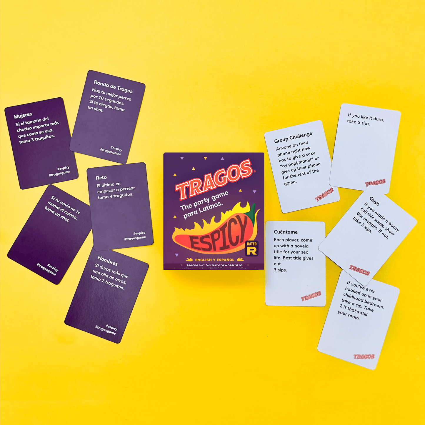 Tragos Espicy R-Rated Adult Bilingual Party Game