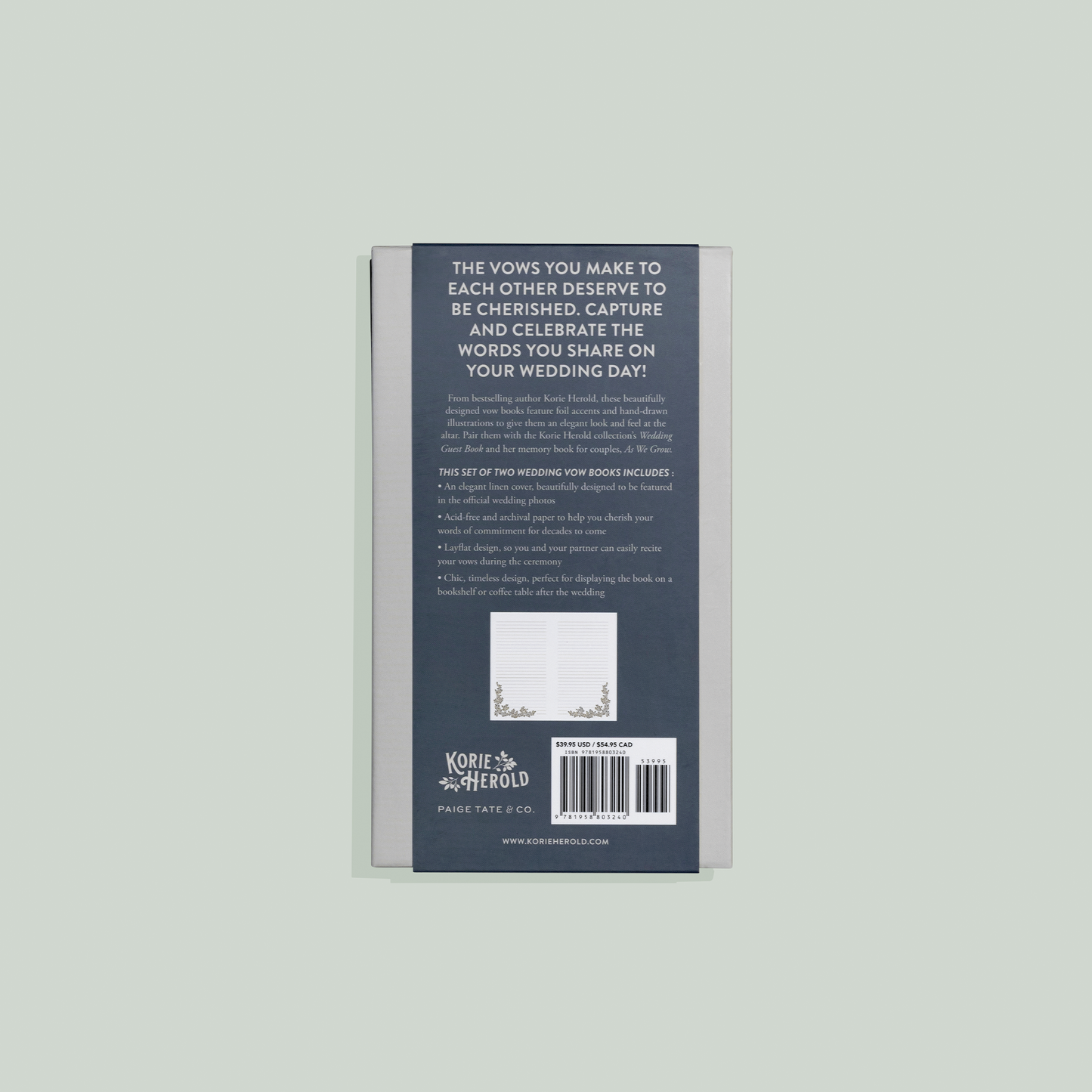 Wedding Vows Book by Korie Herold