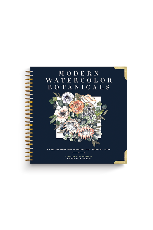 Modern Watercolor Botanicals by Sarah Simon
