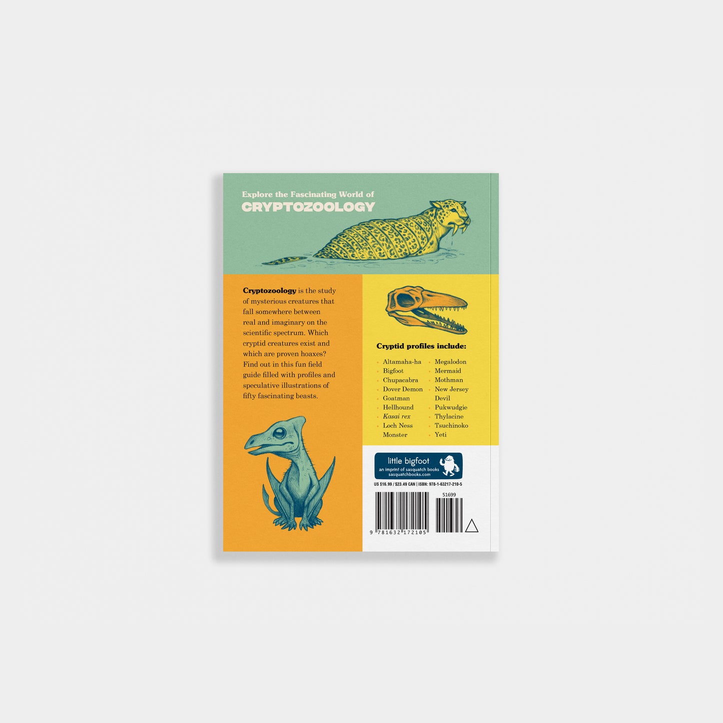 Book cover with illustrations of a lizard and text on a white background