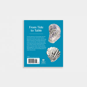 Book cover of 'Oysters' with shell illustrations and text on a blue background