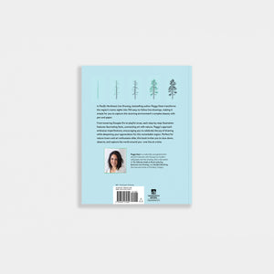 Pacific Northwest Line Drawing Book cover with a light blue background, text, and a barcode on a white background
