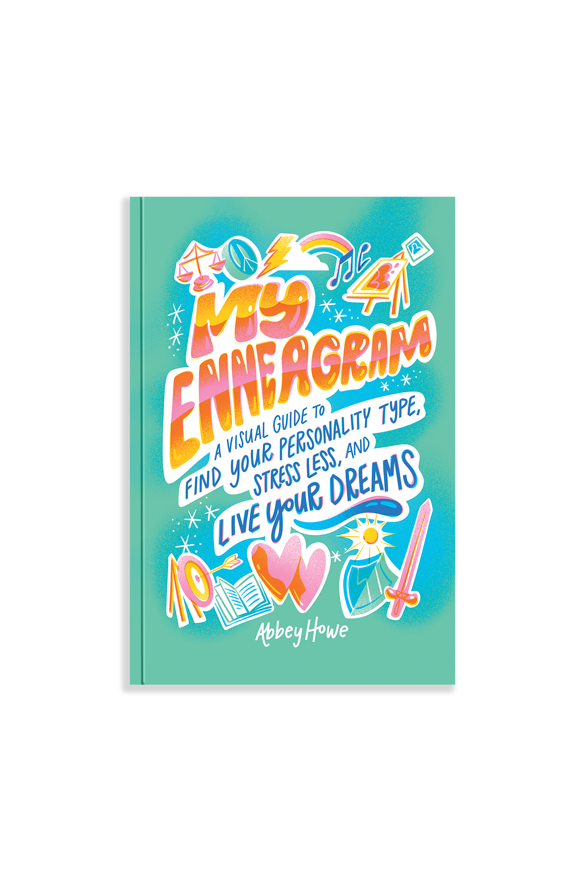 Colorful book cover with text 'My Enneagram' on a teal background