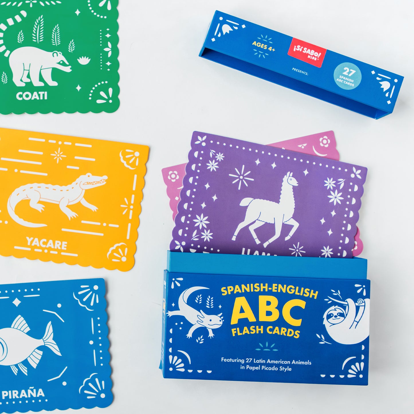 Spanish-English ABC Flash Cards available at Blue Star Press
