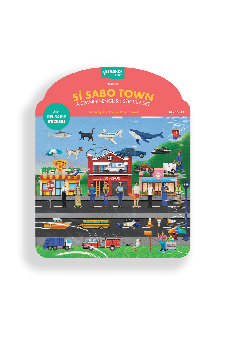 Sí Sabo Town: A Bilingual Reusable Sticker Play Set