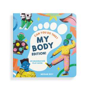 Children's book titled 'Can You Do This? My Body Edition!' with colorful illustrations on a blue background.