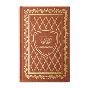 Book titled 'Uncle's Story' with decorative cover on a white background