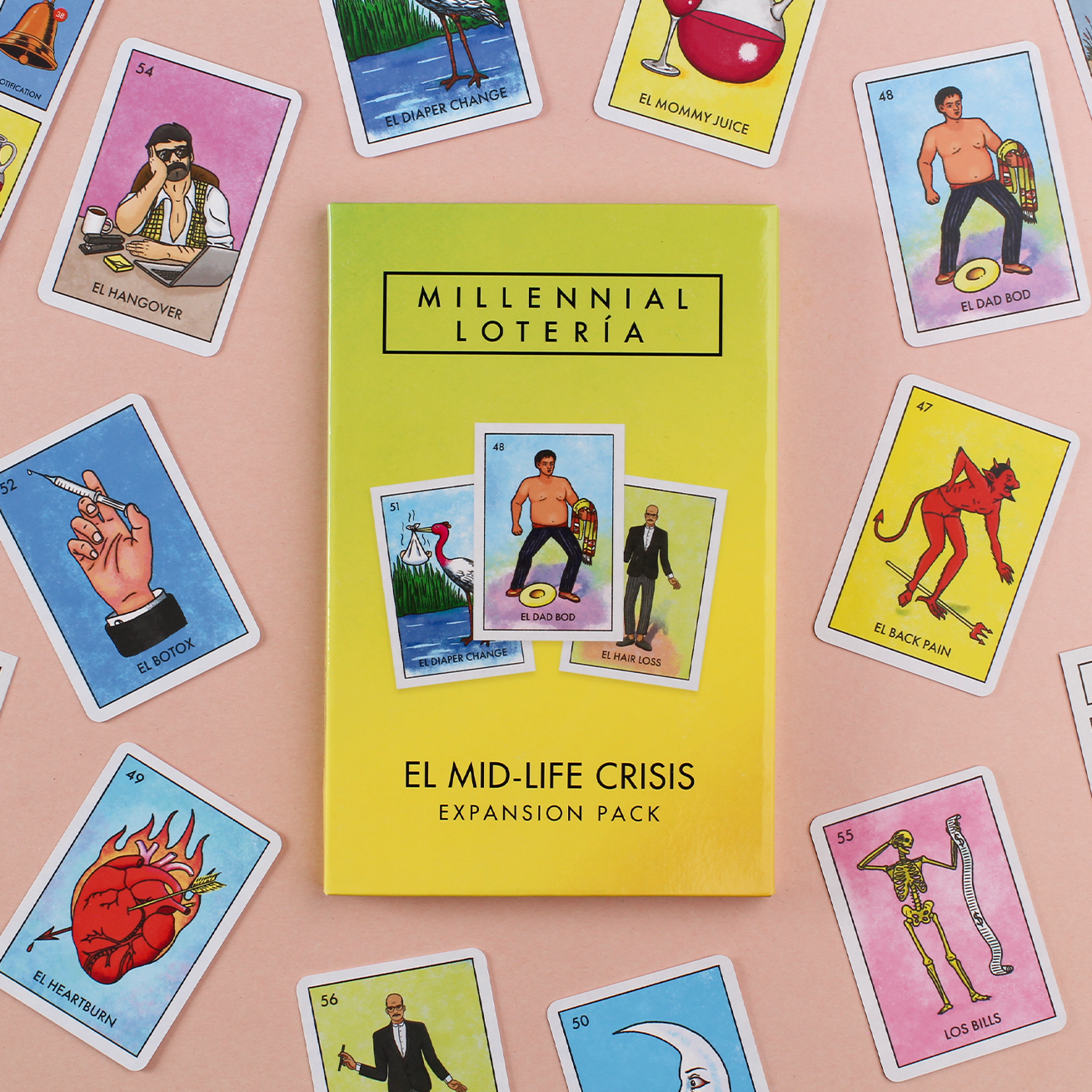 Millennial Lotería: El Mid-Life Crisis Expansion Pack by Mike Alfaro